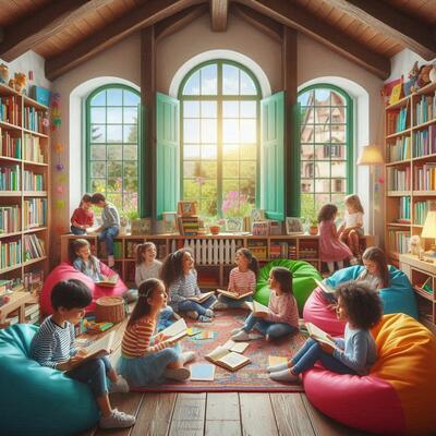 Besuch Bibliothek Klasse 5a November 2024